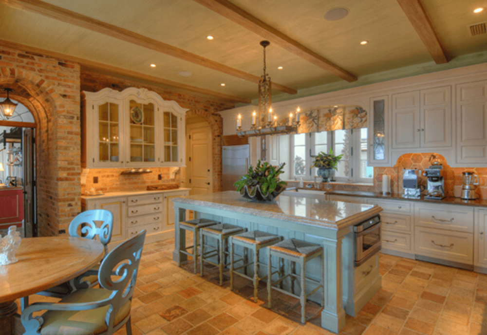gourmet kitchen with island