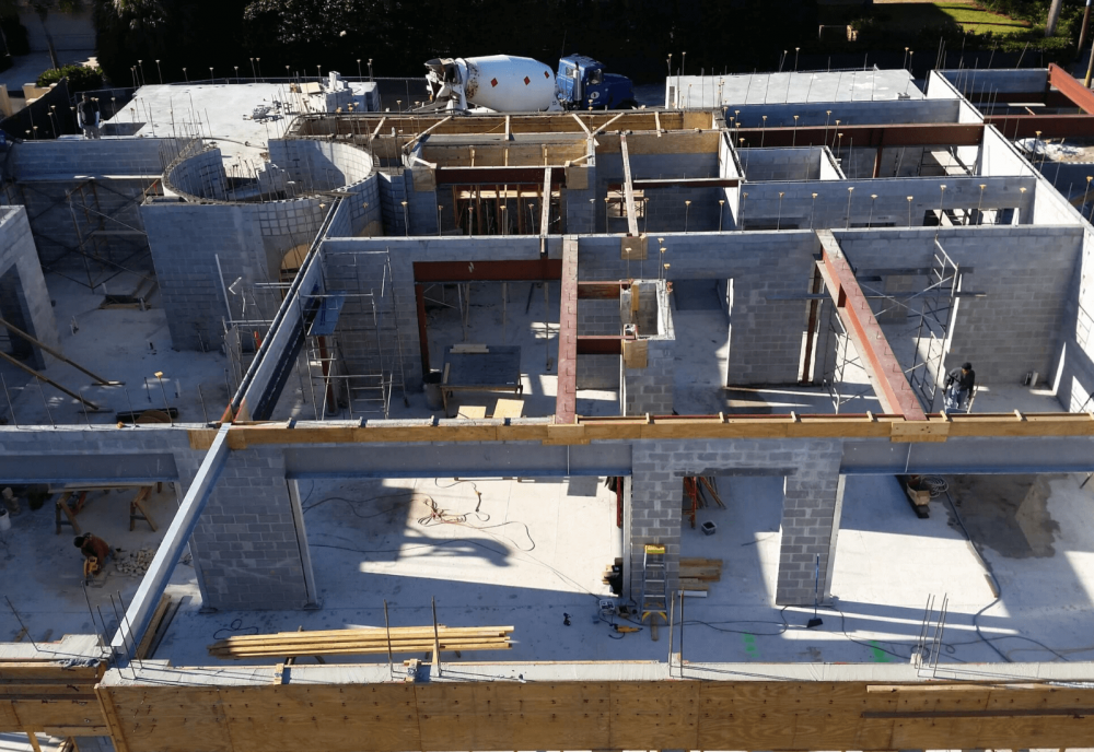 view of house under construction sea island
