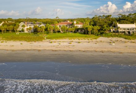 High end home with pool Sea Island oceanfront property