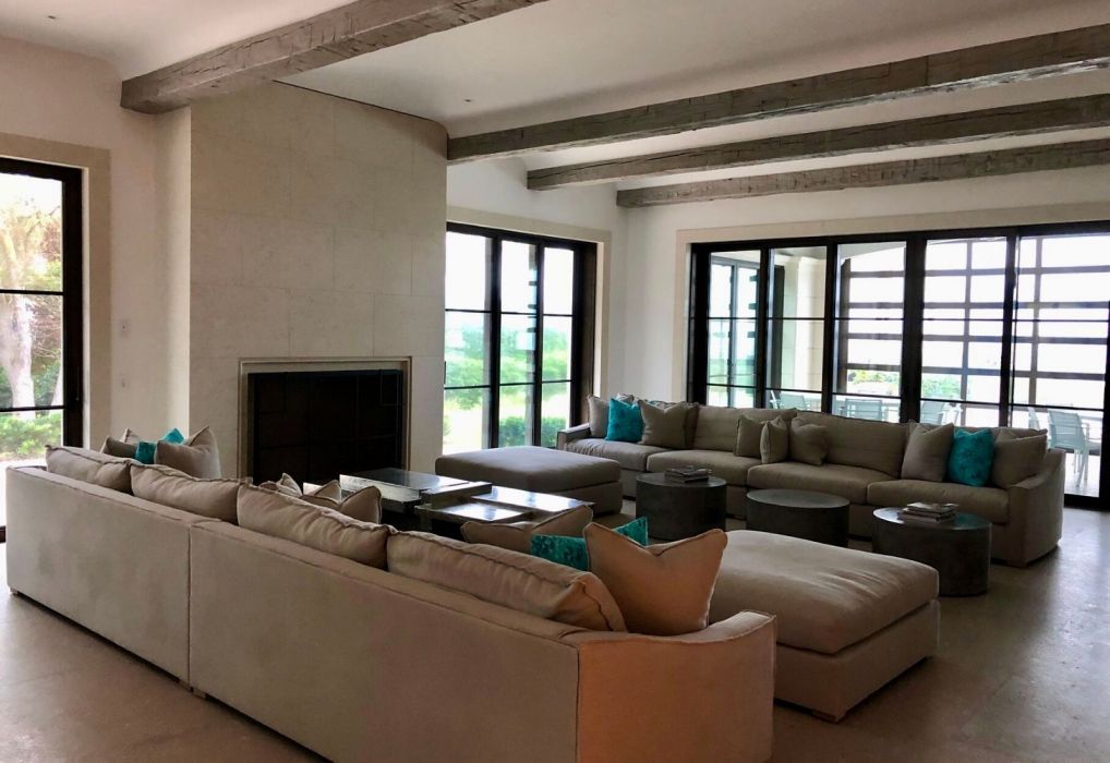 oceanfront living room custom design